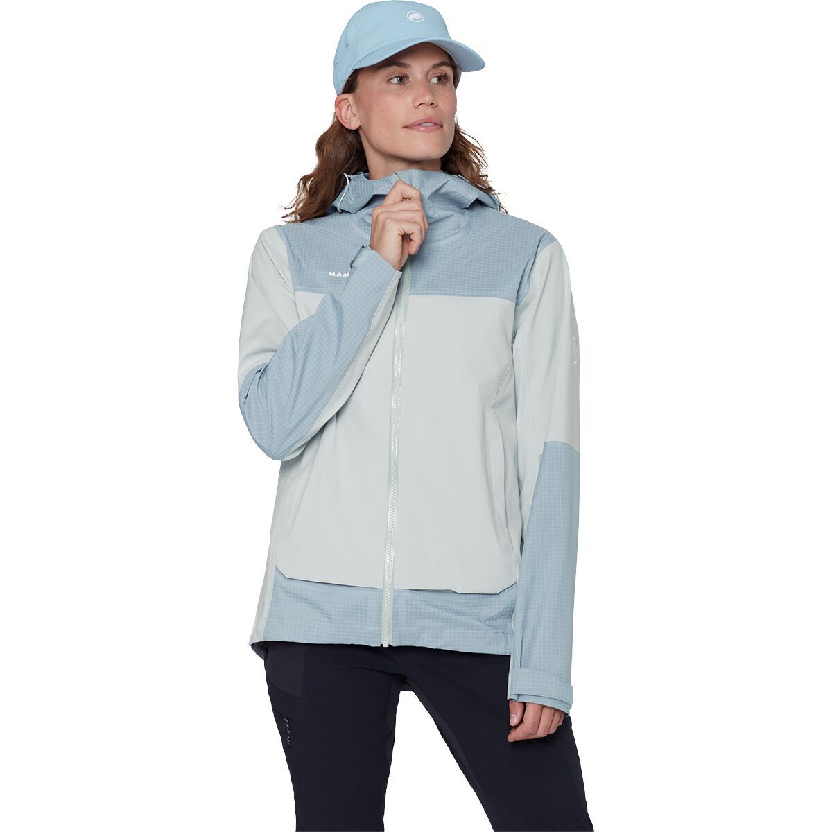 Image of Mammut Ducan Guide HS Hooded Jacket - Women's Silver Sage/Nebla, S