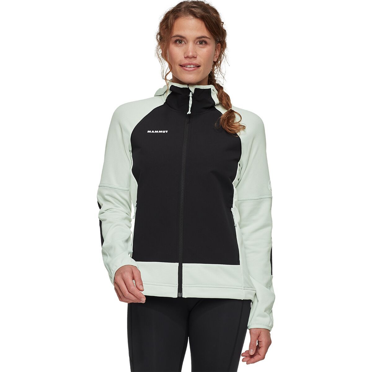 Image of Mammut Massone ML Hooded Jacket - Women's Silver Sage/Black, M