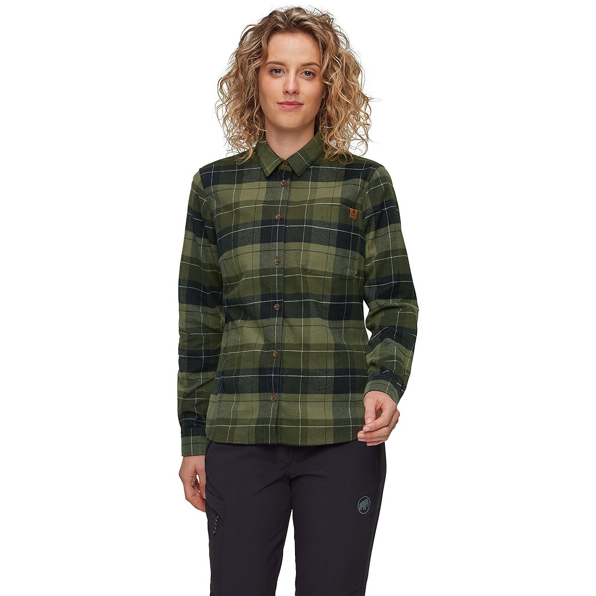 Image of Mammut Trovat Long-Sleeve Shirt - Women's Marsh/Black, XL