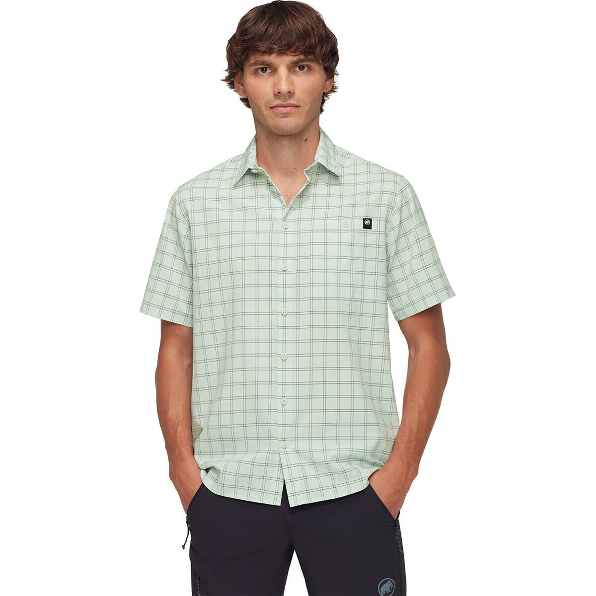 Image of Mammut Lenni Short-Sleeve Shirt - Men's Silver Sage/Strata, L
