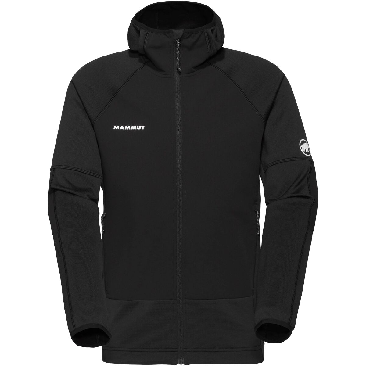 Image of Mammut Massone ML Full-Zip Hooded Jacket - Men's Black, S