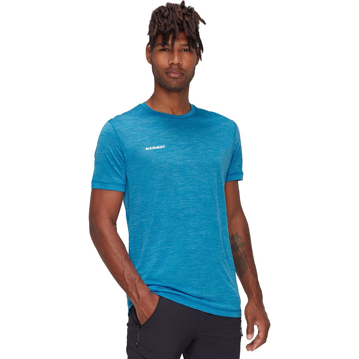 Mammut Tree Wool FL T-Shirt - Men's Glacier Blue Melange, XXL