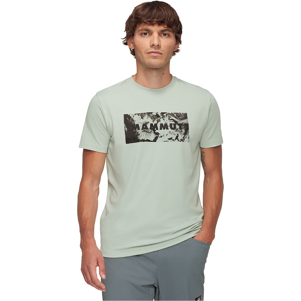 Image of Mammut Trovat Logo T-Shirt - Men's Silver Sage, L