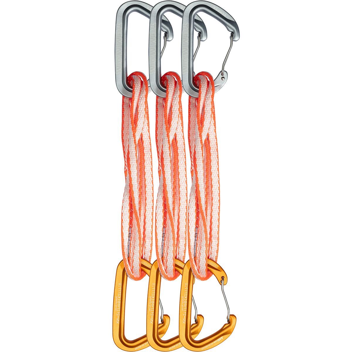 Mammut Sender Wire Quickdraw - 3-Pack Wire Gate/Wire Gate Light Grey/Gold, 60cm