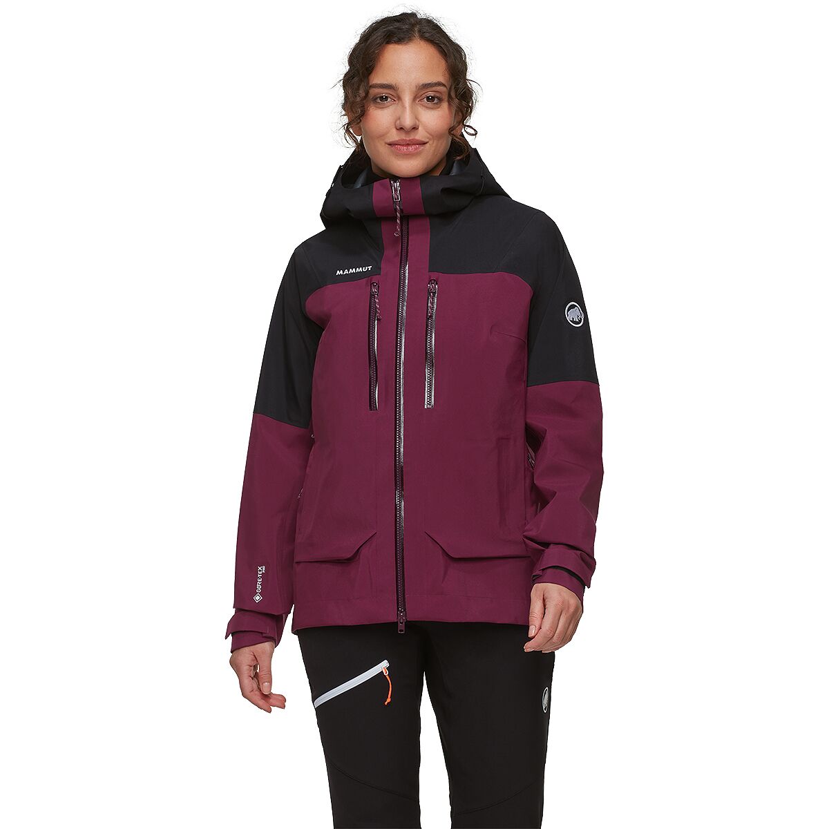 Image of Mammut Crater Pro HS Hooded Jacket - Women's Vin/Black, S