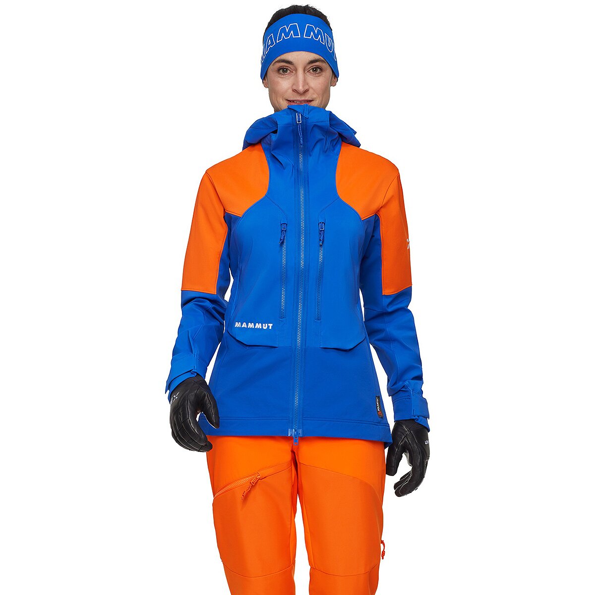 Image of Mammut Eiger Nordwand Pro SO Hooded Jacket - Women's Eiger Blue/Eiger Orange, XL