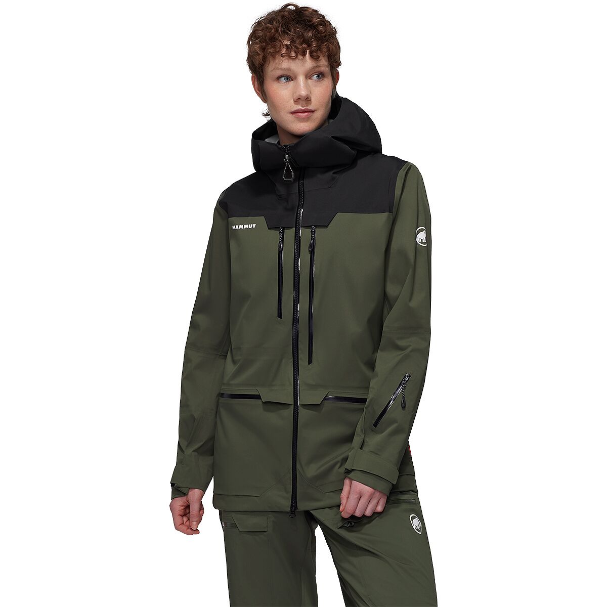 Image of Mammut Haldigrat HS Hooded Jacket - Women's Dark Marsh/Black, L