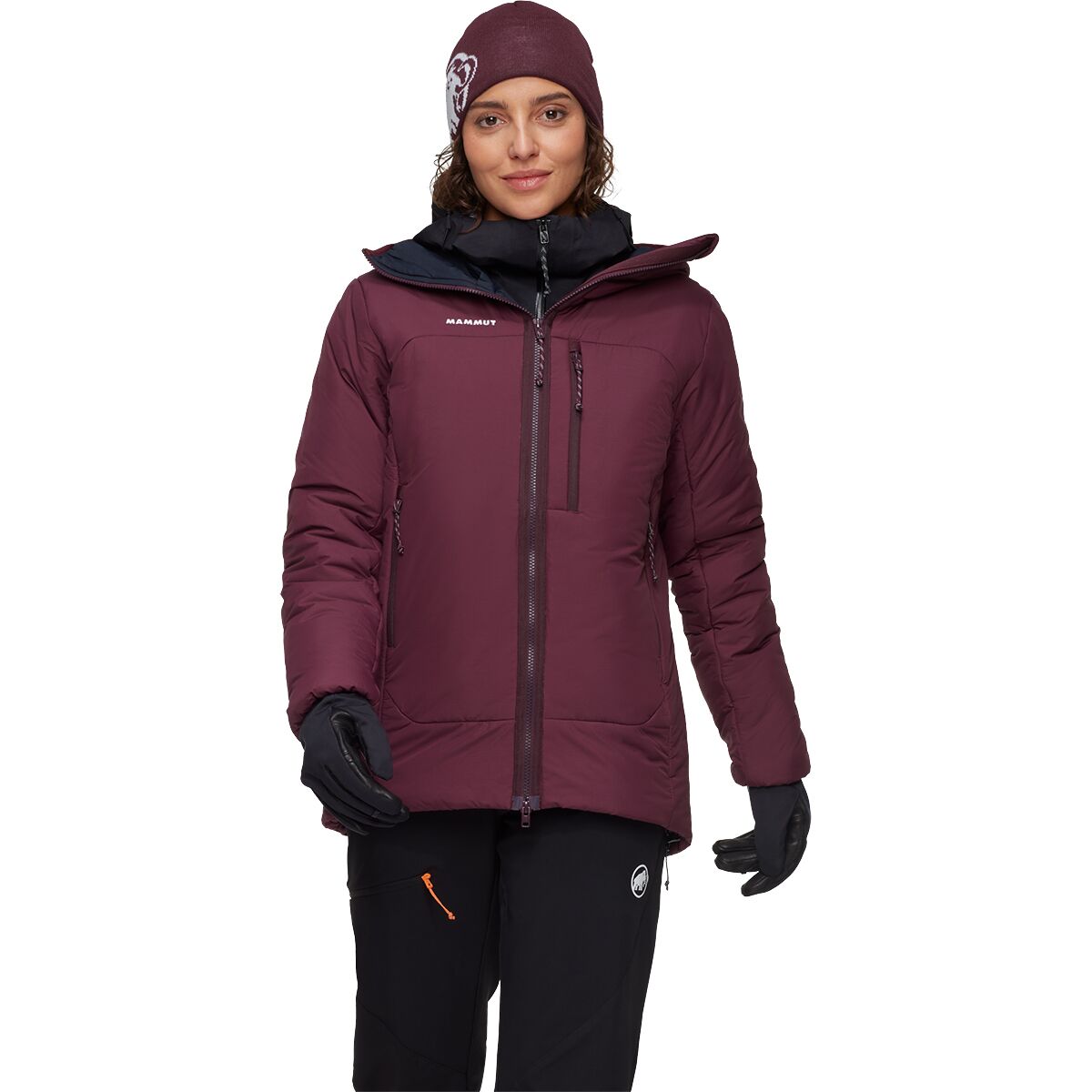 Image of Mammut Rime Pro Belay IN Hooded Jacket - Women's Vin/Black, XL