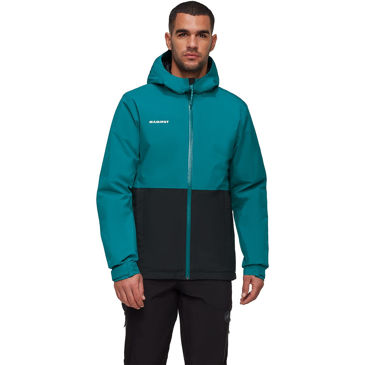 Image of Mammut Linard HS Thermo Hooded Jacket - Men's Deep Teal/Black, S