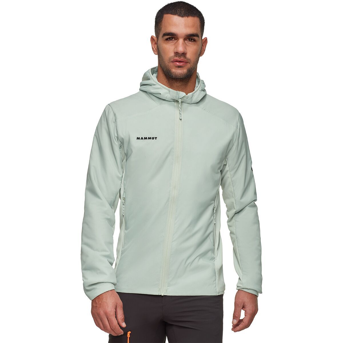 Image of Mammut Rime Air IN Hybrid Hooded Jacket - Men's Silver Sage, XL