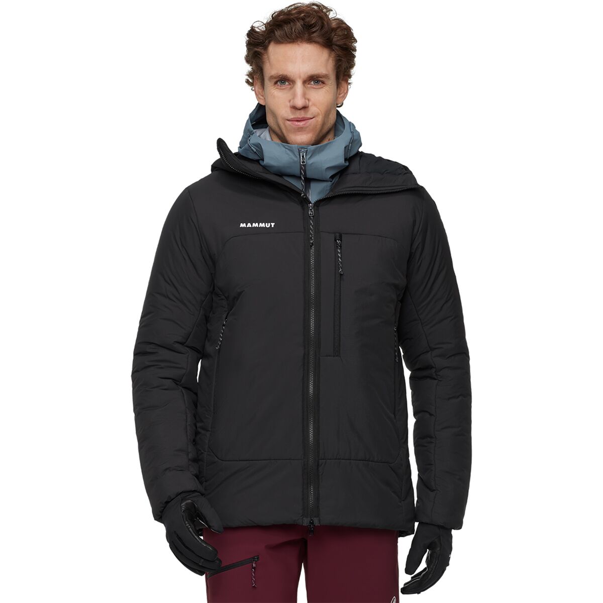 Image of Mammut Rime Pro Belay IN Hooded Jacket - Men's Black, XL