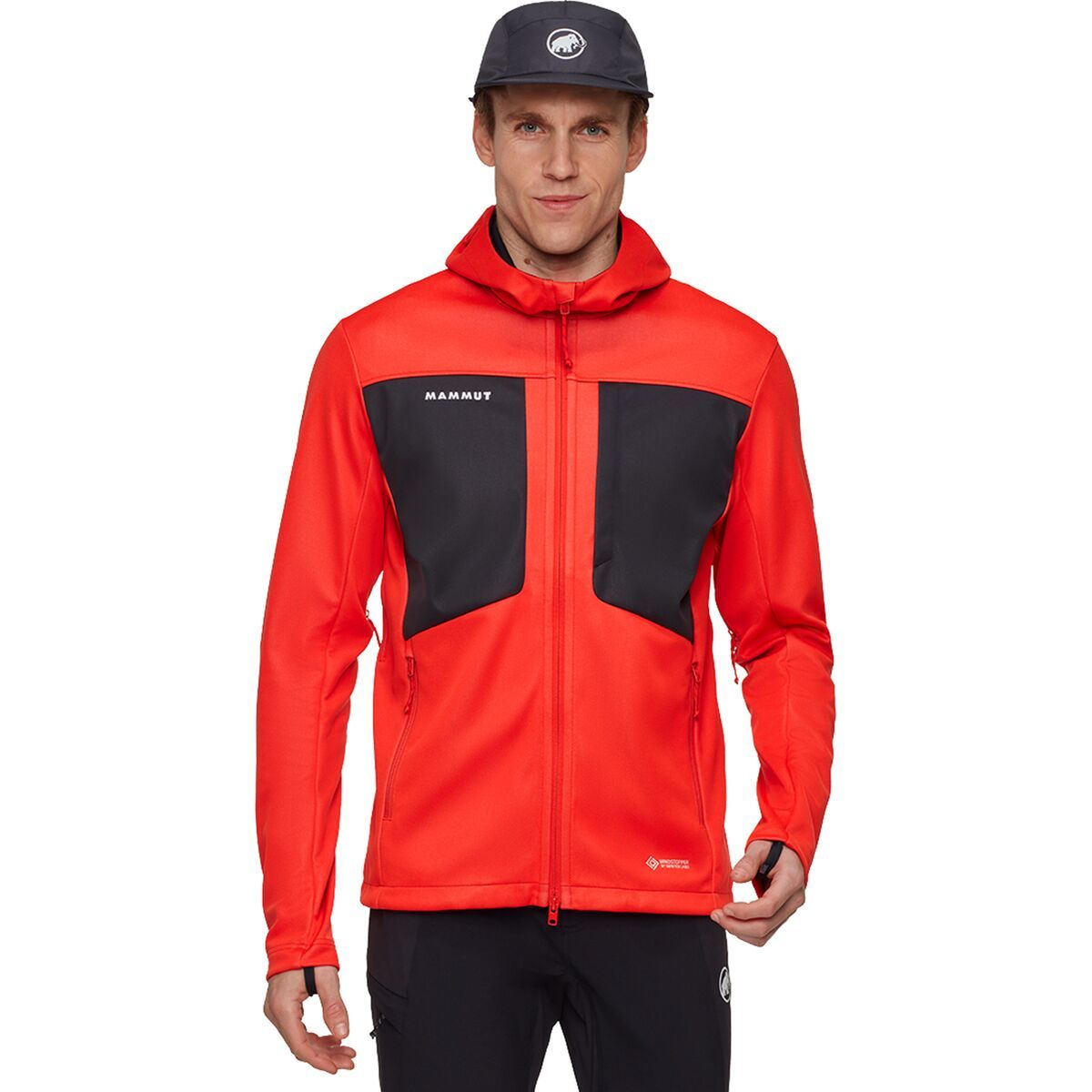 Image of Mammut Ultimate VIII SO Hooded Jacket - Men's Mammut Red/Black, S