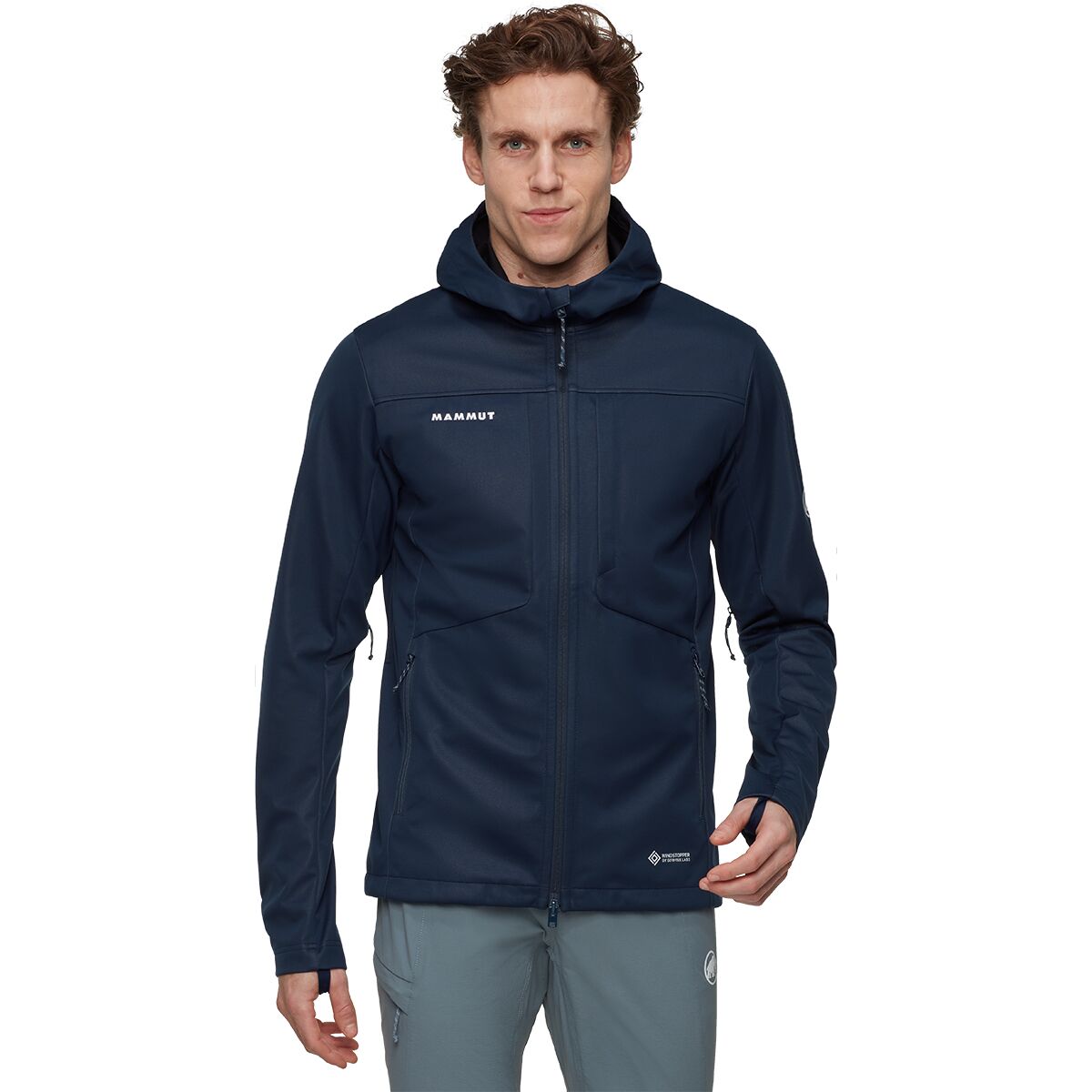 Image of Mammut Ultimate VIII SO Hooded Jacket - Men's Marine, XL
