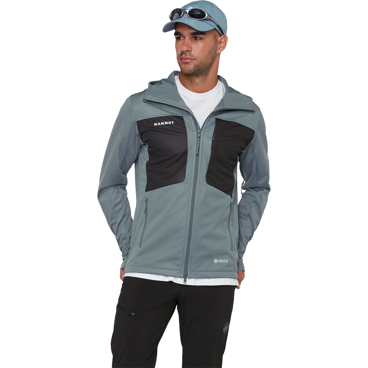 Image of Mammut Ultimate VIII SO Hooded Jacket - Men's Strata/Black, XL