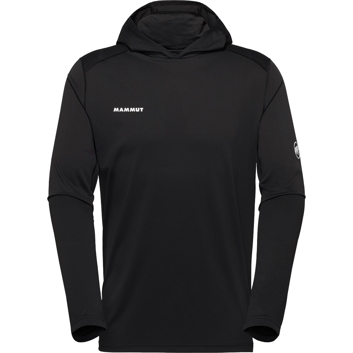 Image of Mammut Selun FL Sun Hooded Shirt - Men's Black, XXL