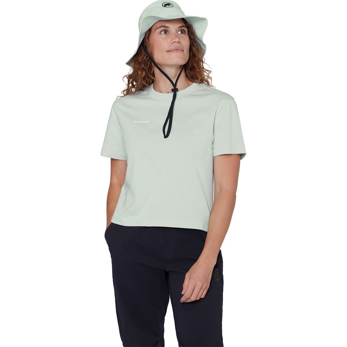 Image of Mammut Base Cropped Mini Logo T-Shirt - Women's Silver Sage, S