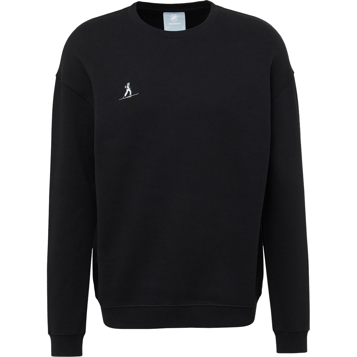 Image of Mammut Base ML Ski Tour Crew Neck Sweatshirt - Men's Black, L