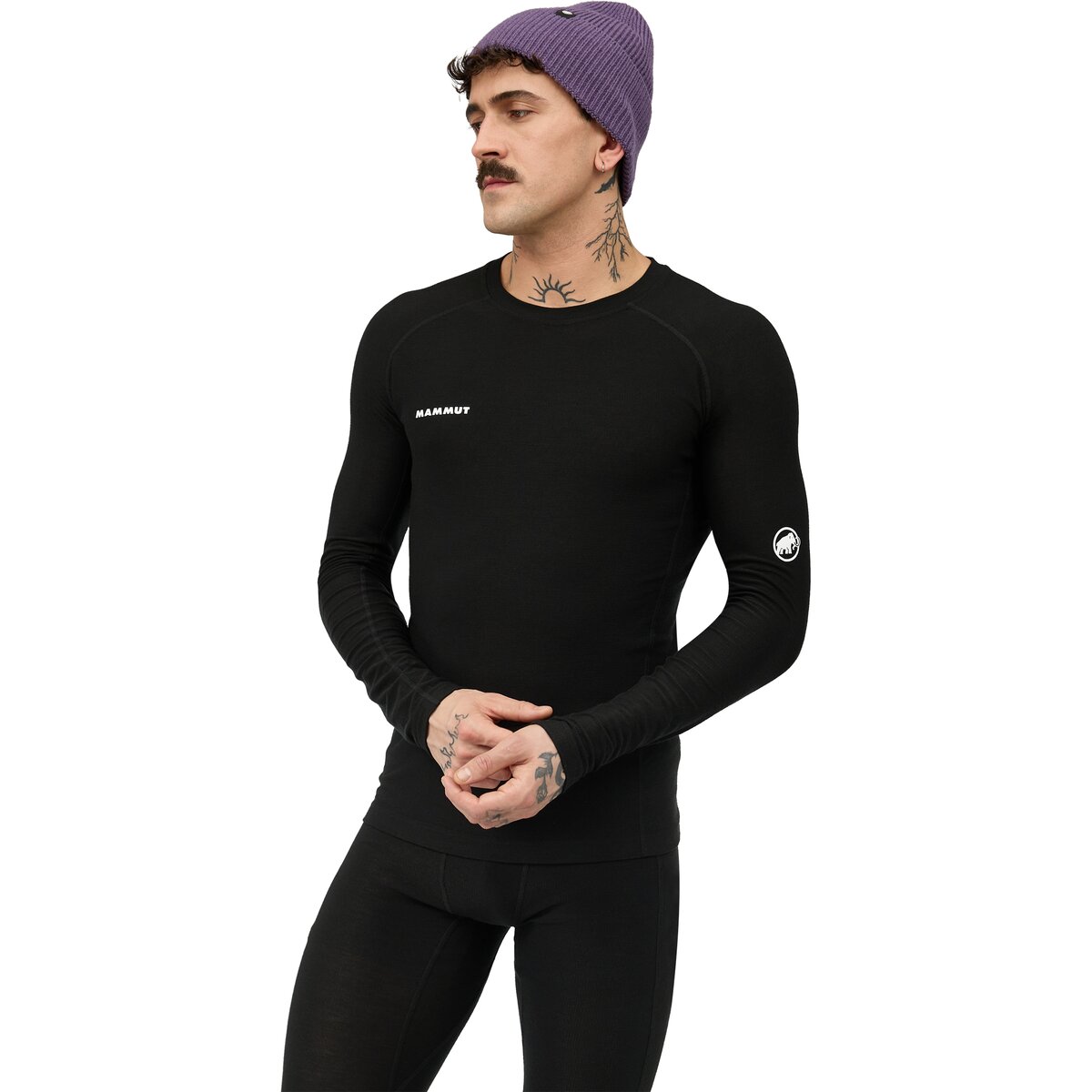 Mammut Tree Wool Thermal FL Long-Sleeve Top - Men's Black, L