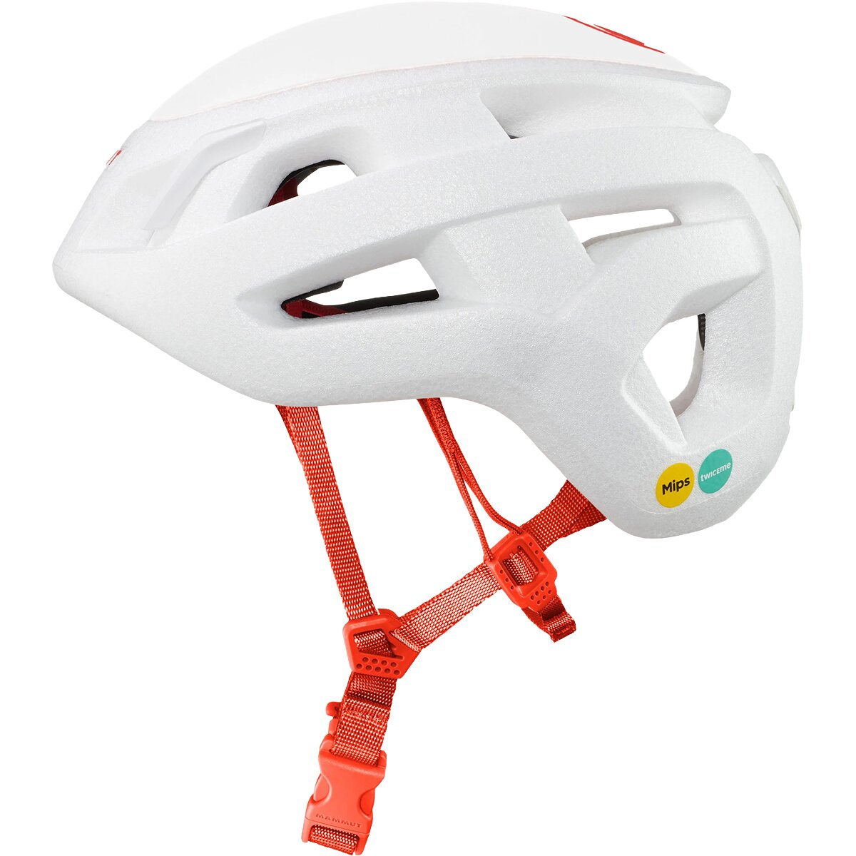 Image of Mammut Wall Rider MIPS Twiceme 2.0 Helmet White/Mammut Red, 52-57cm