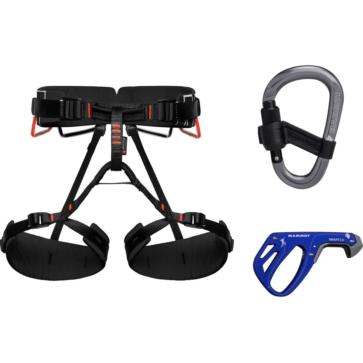 Image of Mammut 4 Slide Harness Package Black, Dark Ultramarine, Grey, XS-M, One Size, One Size