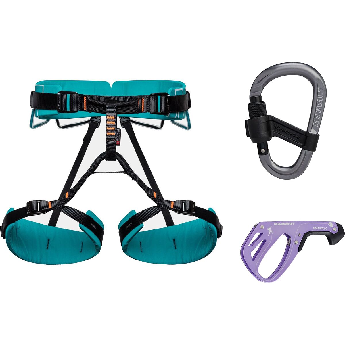 Image of Mammut 4 Slide Harness Package Dark Ceramic, Alpine Calamint, Grey, M-XL, One Size, One Size