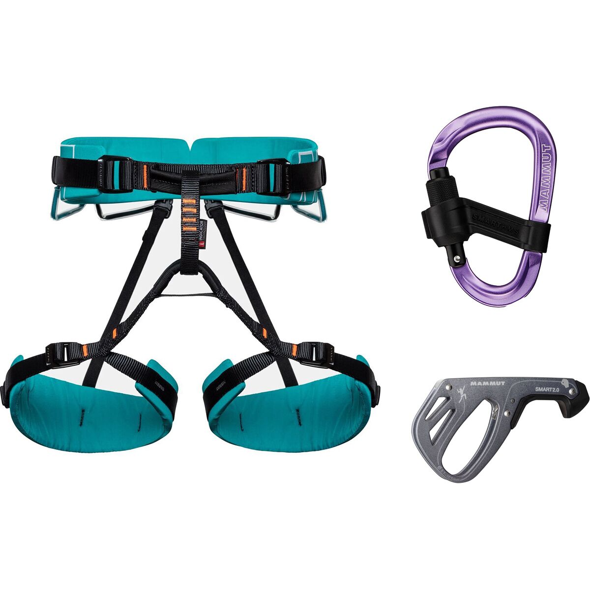 Image of Mammut 4 Slide Harness Package Dark Ceramic, Grey, Alpine Calamint, XS-M, One Size, One Size