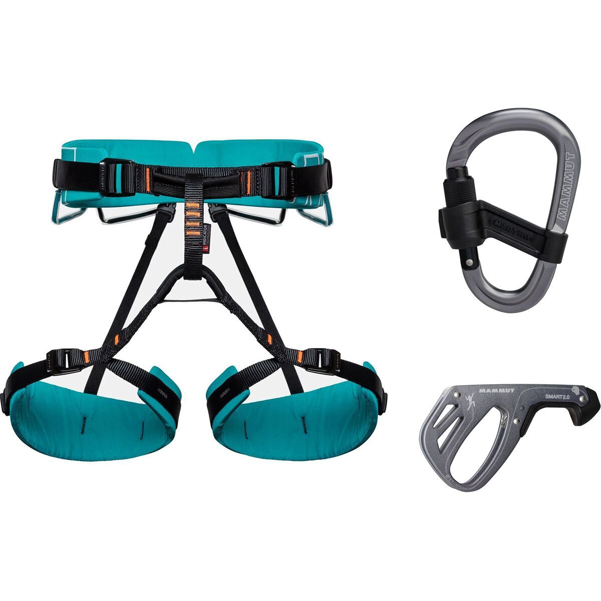 Image of Mammut 4 Slide Harness Package Dark Ceramic, Grey, Grey, M-XL, One Size, One Size