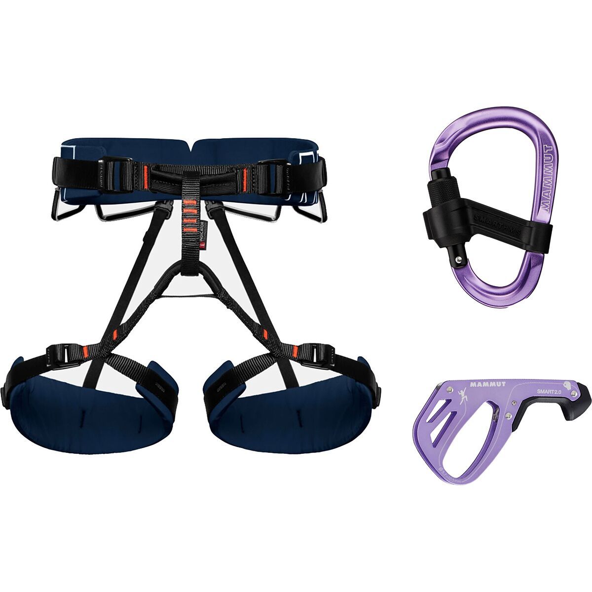 Image of Mammut 4 Slide Harness Package Marine, Alpine Calamint, Alpine Calamint, M-XL, One Size, One Size