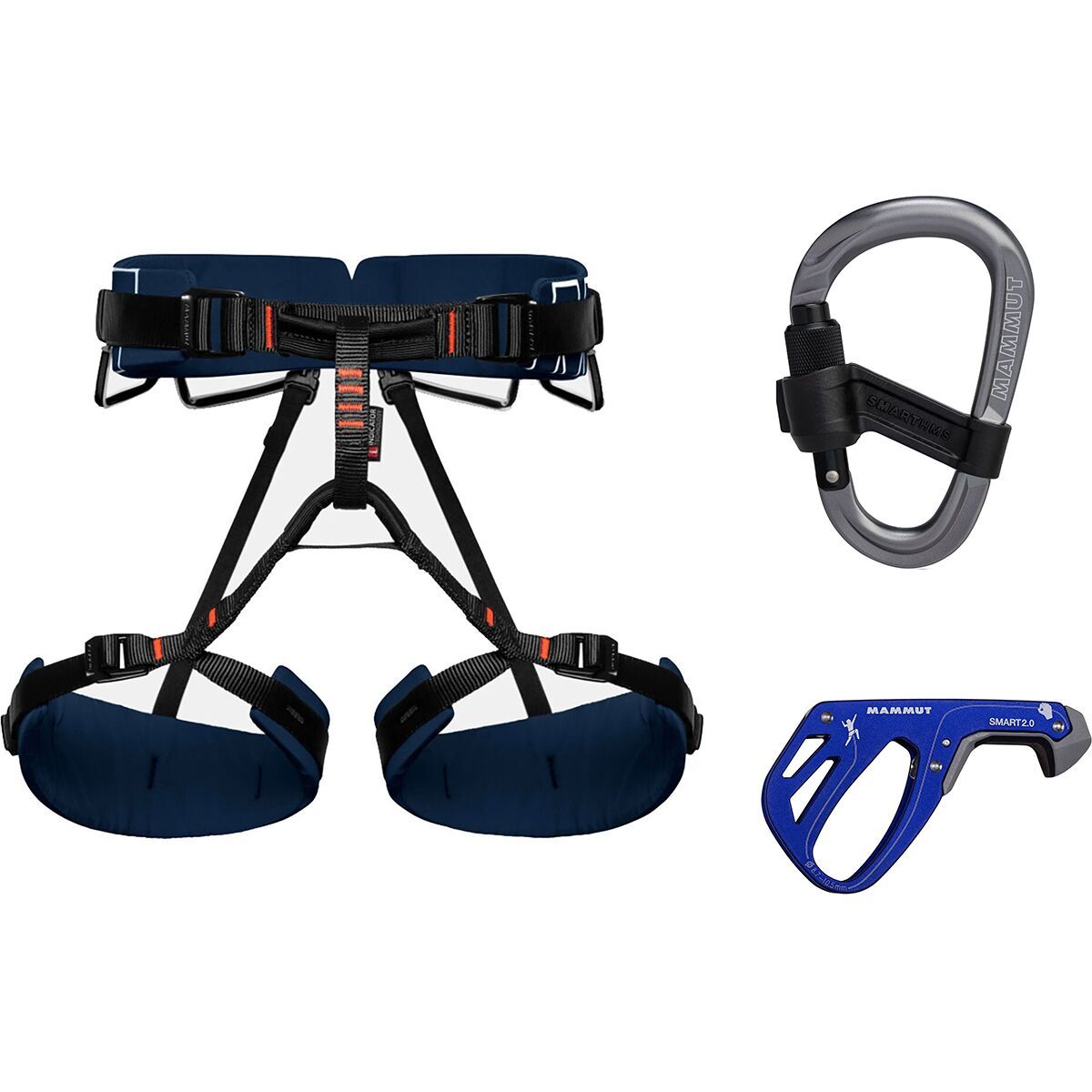 Image of Mammut 4 Slide Harness Package Marine, Dark Ultramarine, Grey, M-XL, One Size, One Size