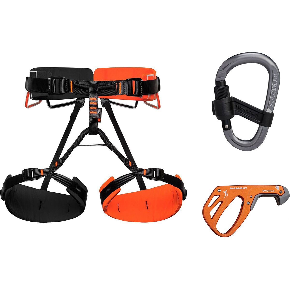 Image of Mammut 4 Slide Harness Package Vibrant Orange Black, Dark Orange, Grey, M-XL, One Size, One Size