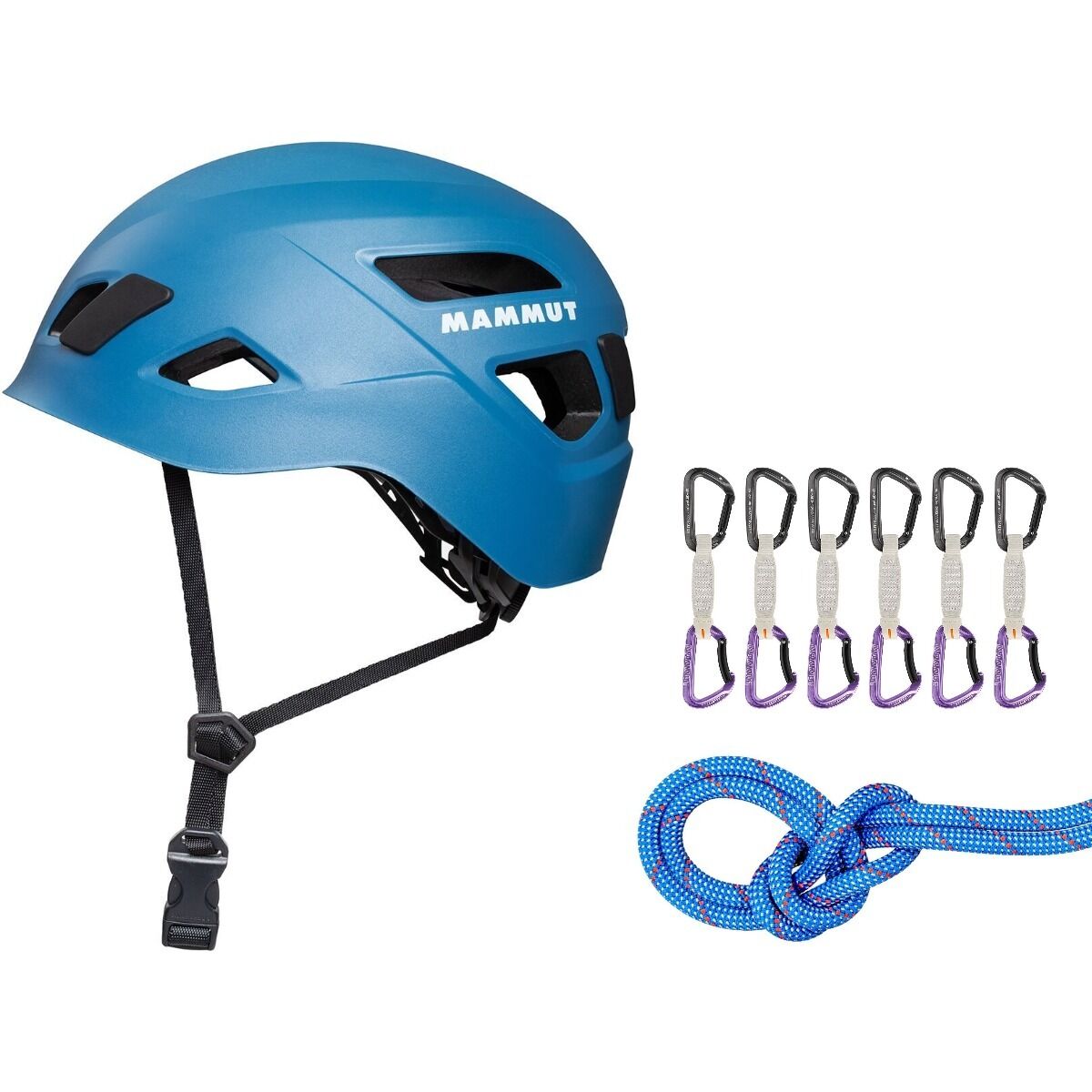 Image of Mammut Sport Climbing Starter Package Blue/White, Straight Gate, 80m, 12cm, One Size
