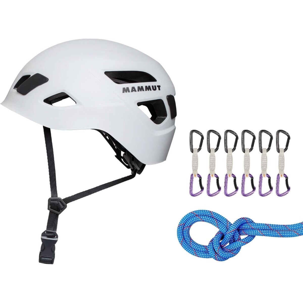 Image of Mammut Sport Climbing Starter Package Blue/White, Straight Gate, 60m, 12cm, One Size