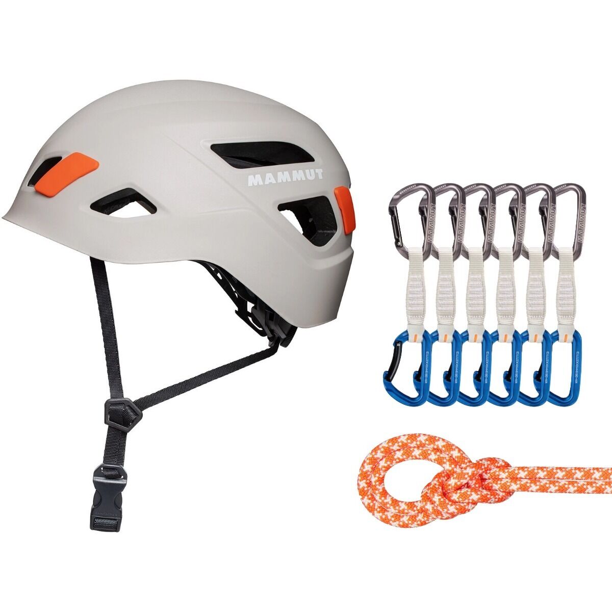 Image of Mammut Sport Climbing Starter Package Vibrant Orange/White, Grey/Blue, Grey, 70m, 12cm, One Size