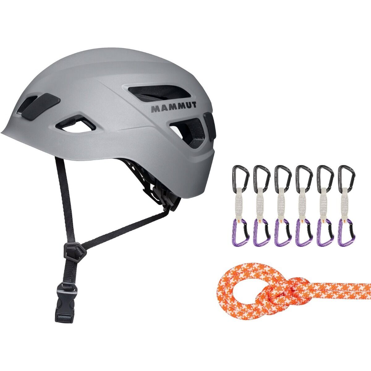 Image of Mammut Sport Climbing Starter Package Vibrant Orange/White, Straight Gate, 60m, 12cm, One Size
