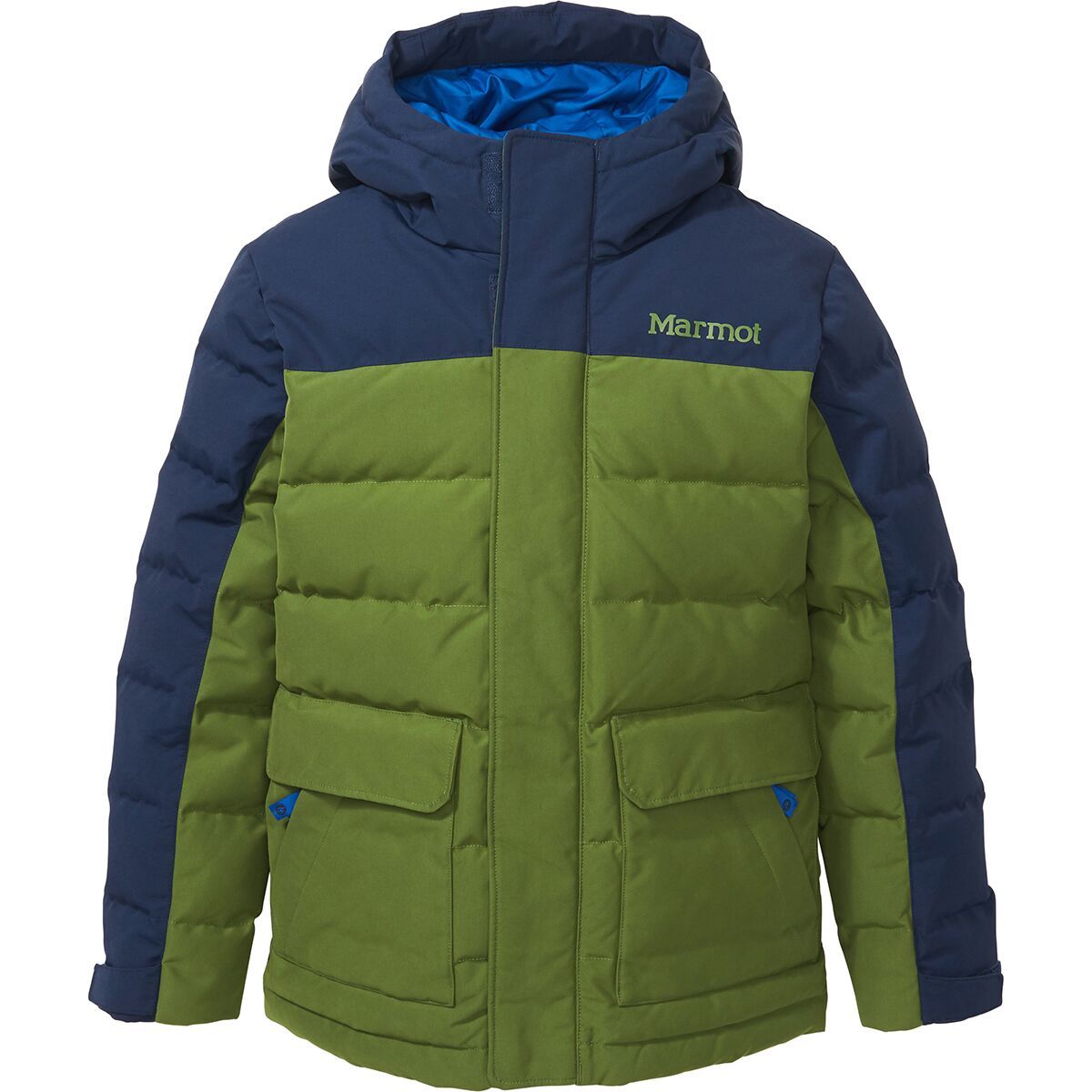 Marmot Fordham Down Jacket - Boys' Foliage /Arctic Navy, M