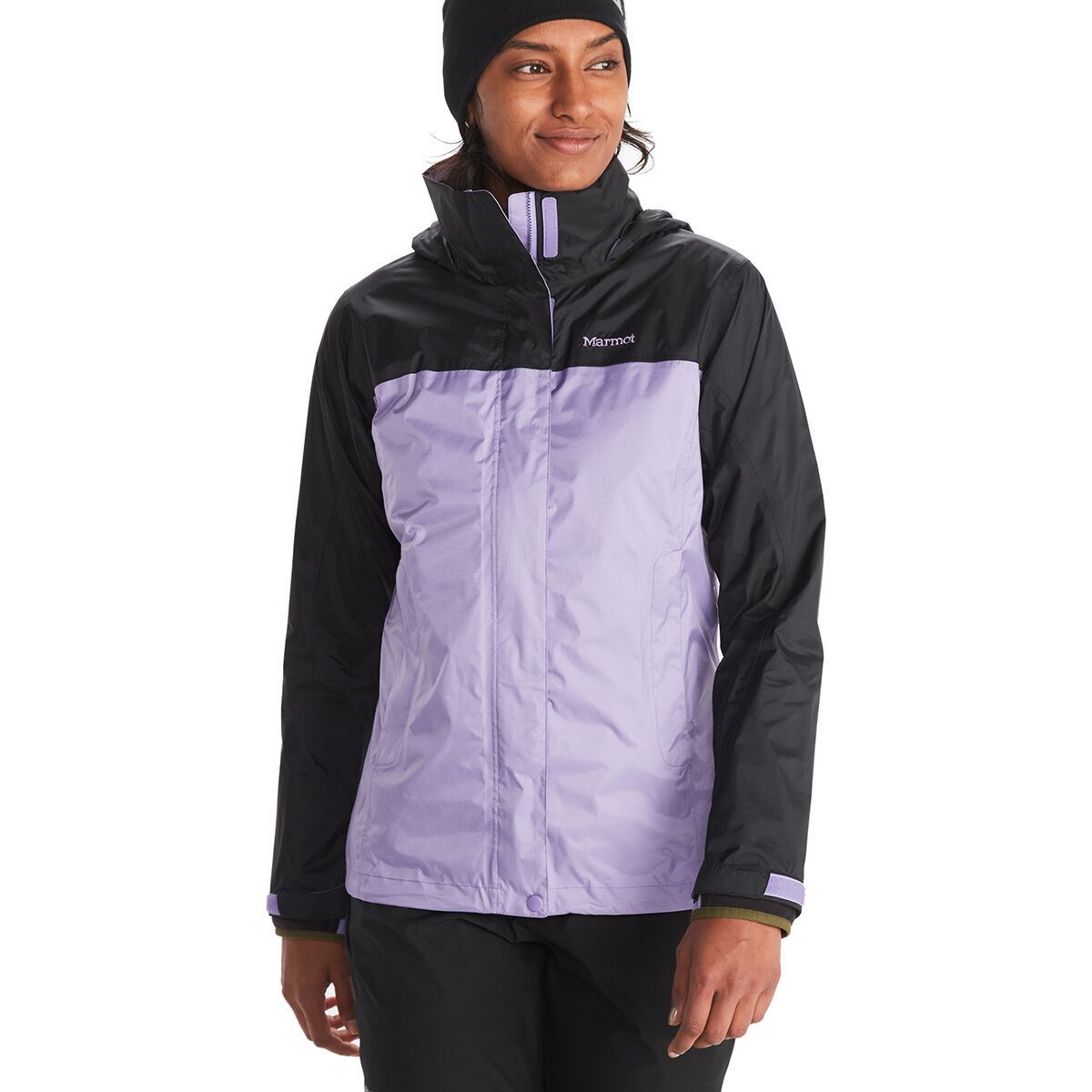 Marmot PreCip Eco Jacket - Women's Paisley Purple/Black, XL