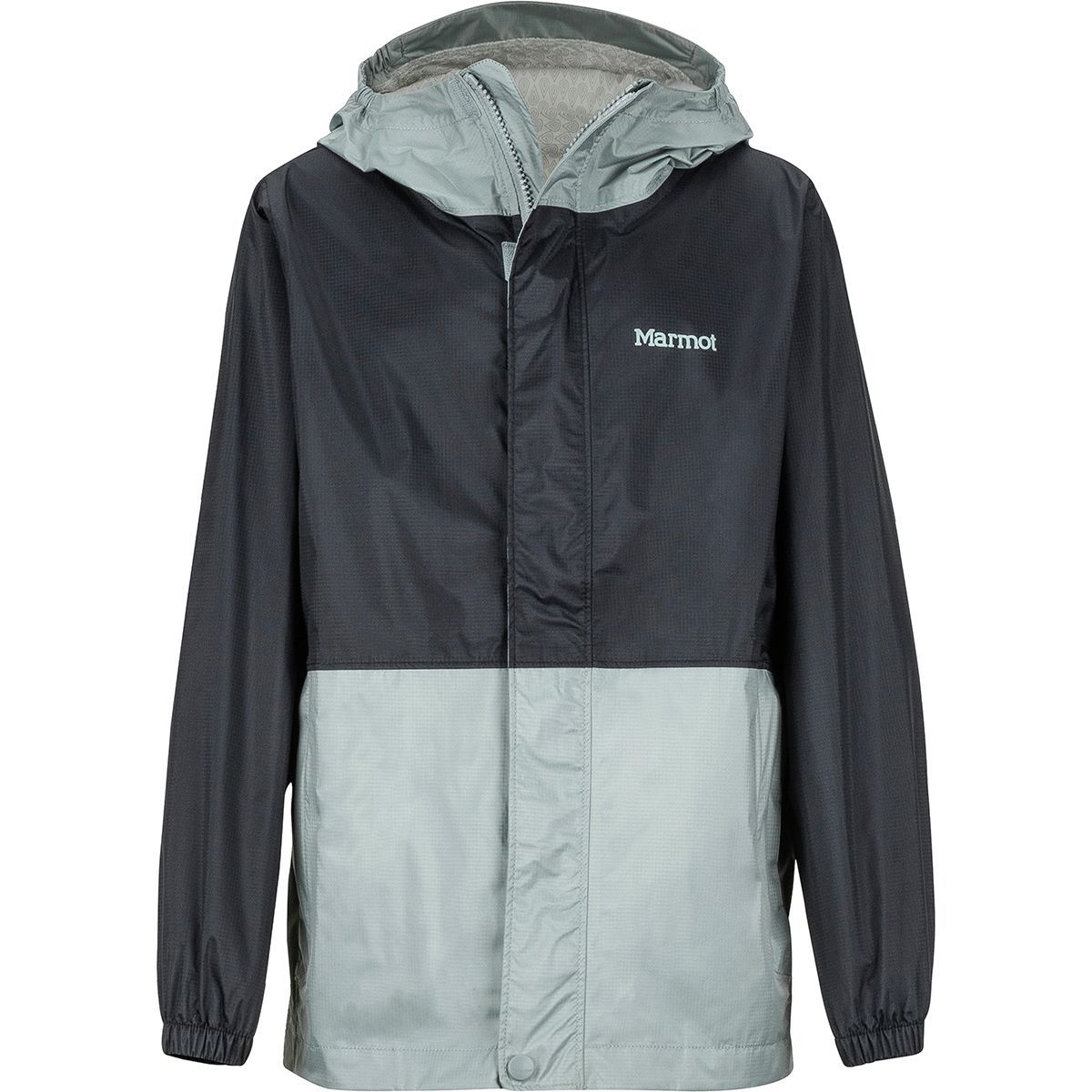 Marmot PreCip Eco Jacket - Boys' Black/Grey Storm, S