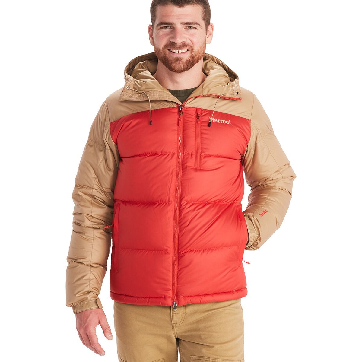 Marmot Guides Down Hooded Jacket - Men's Cairo/Shetland, L