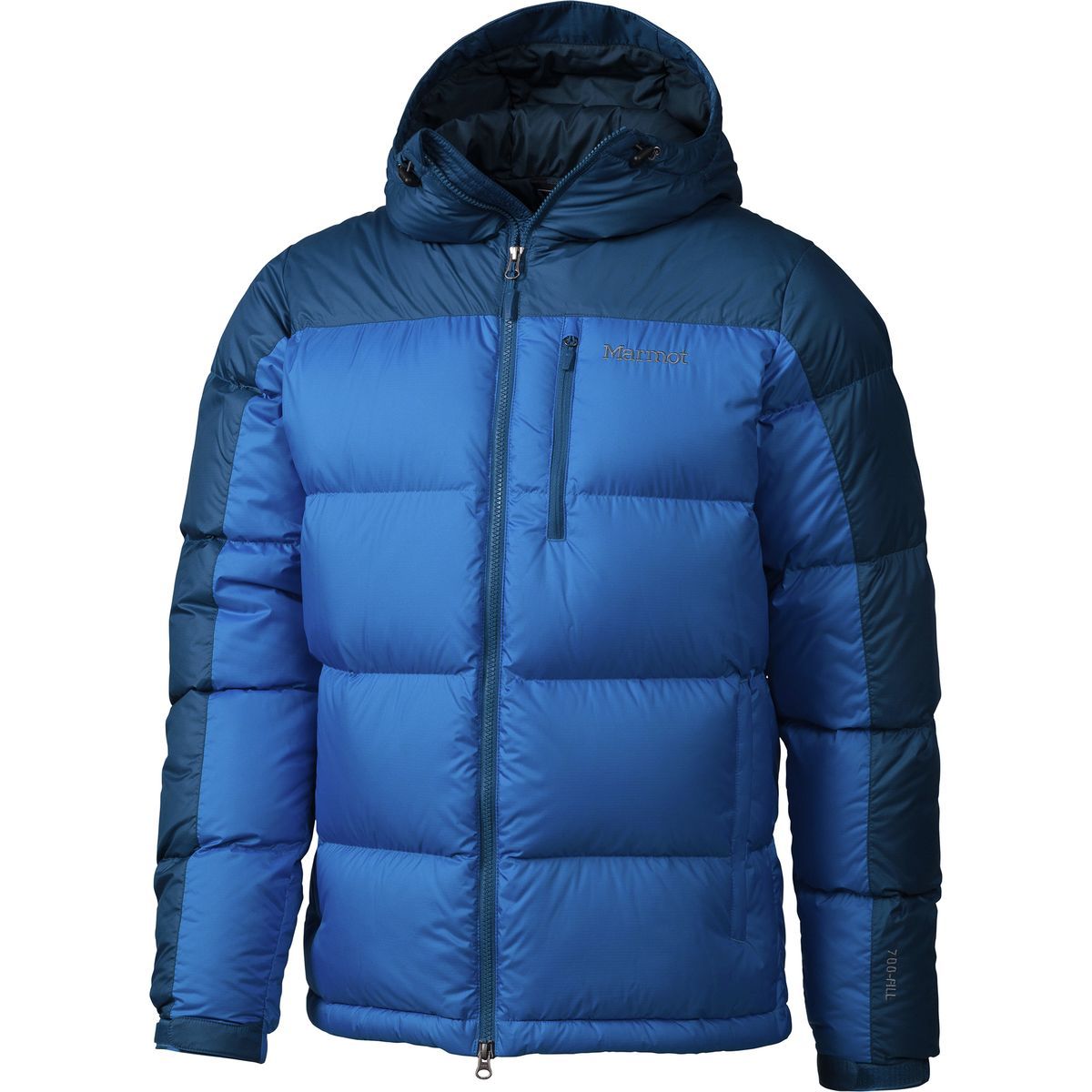 Marmot Guides Down Hooded Jacket - Men's Cobalt Blue/Blue Night, XL