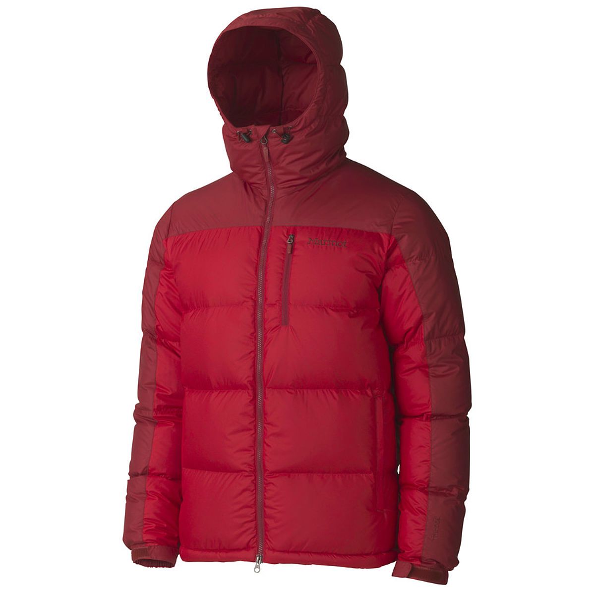 Marmot Guides Down Hooded Jacket - Men's Team Red/Dark Crimson, XL