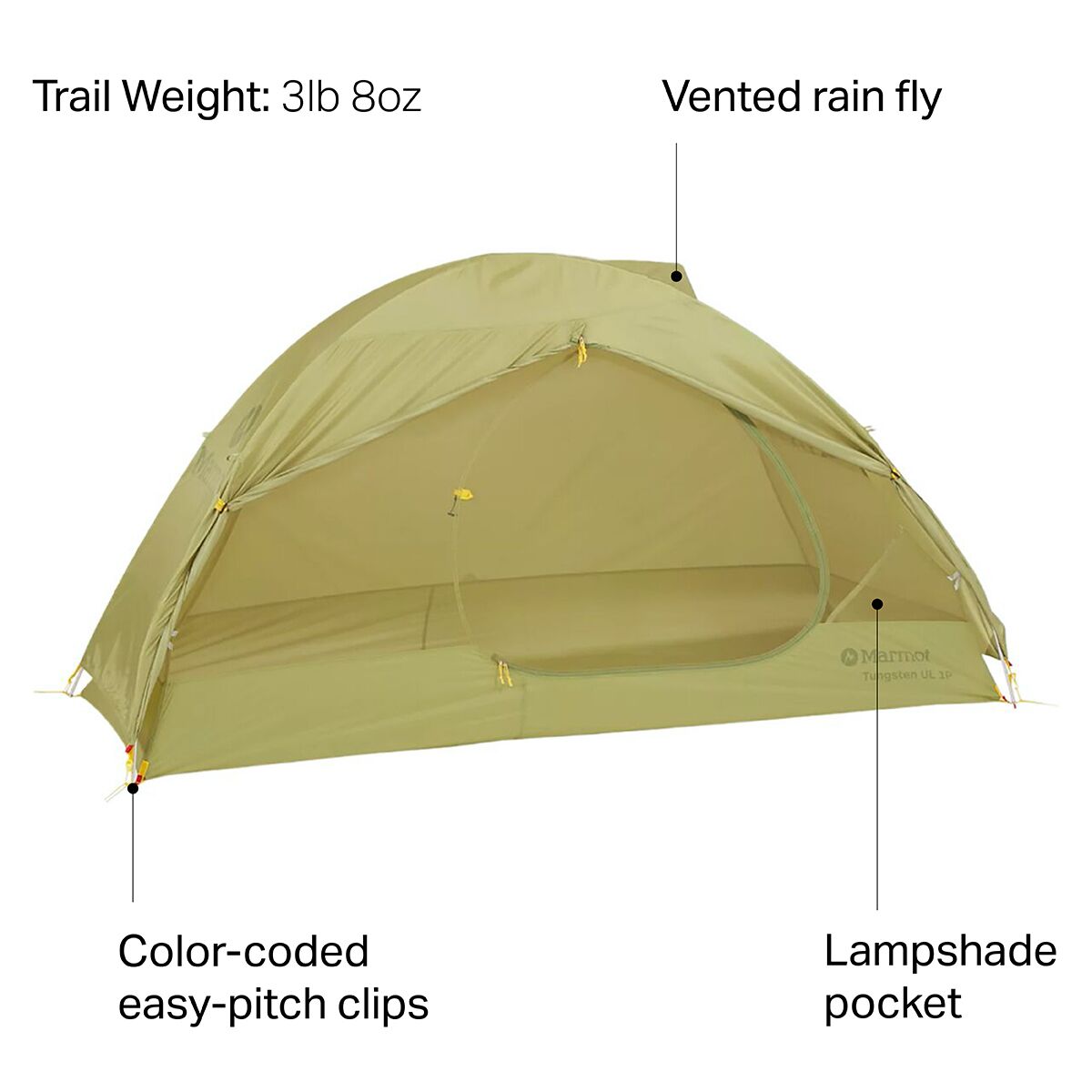 Marmot Tungsten UL Tent: 1-Person 3-Season - Hike & Camp