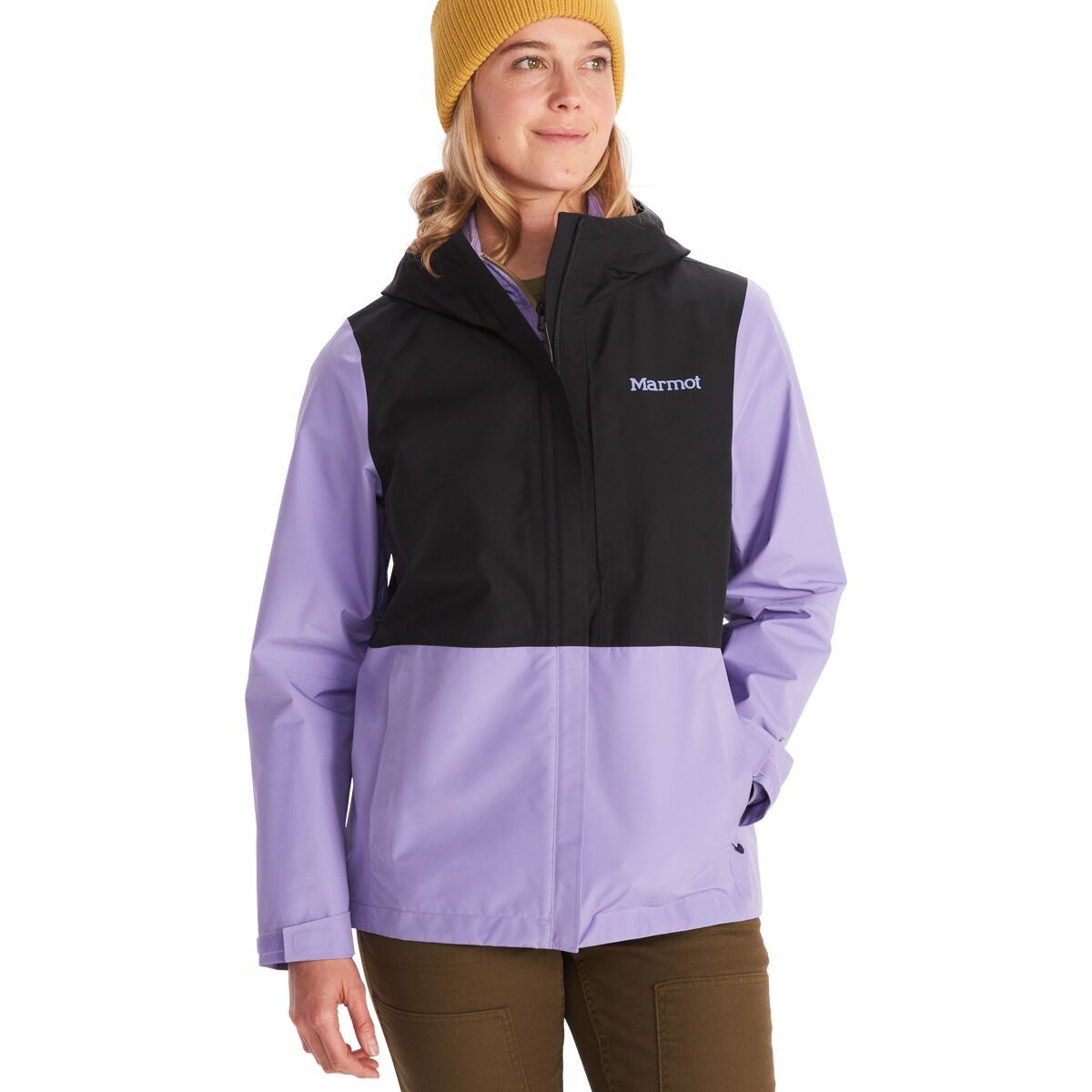Marmot Minimalist Jacket - Women's Black/paisley purple, S
