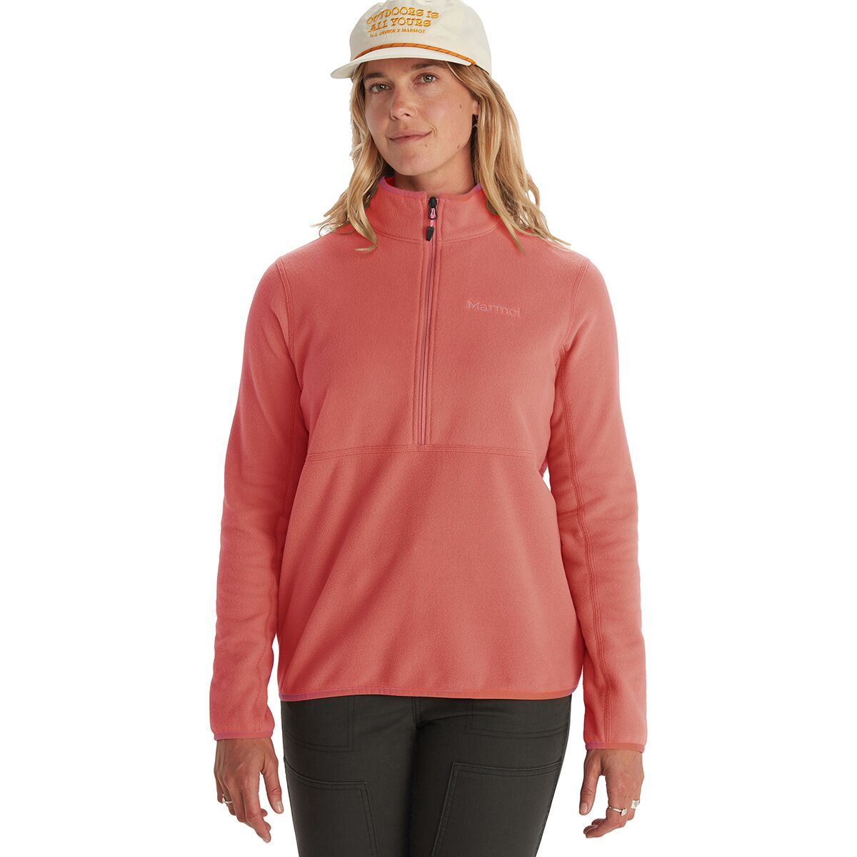 Marmot Rocklin 1/2 Zip - Women's Grapefruit, S