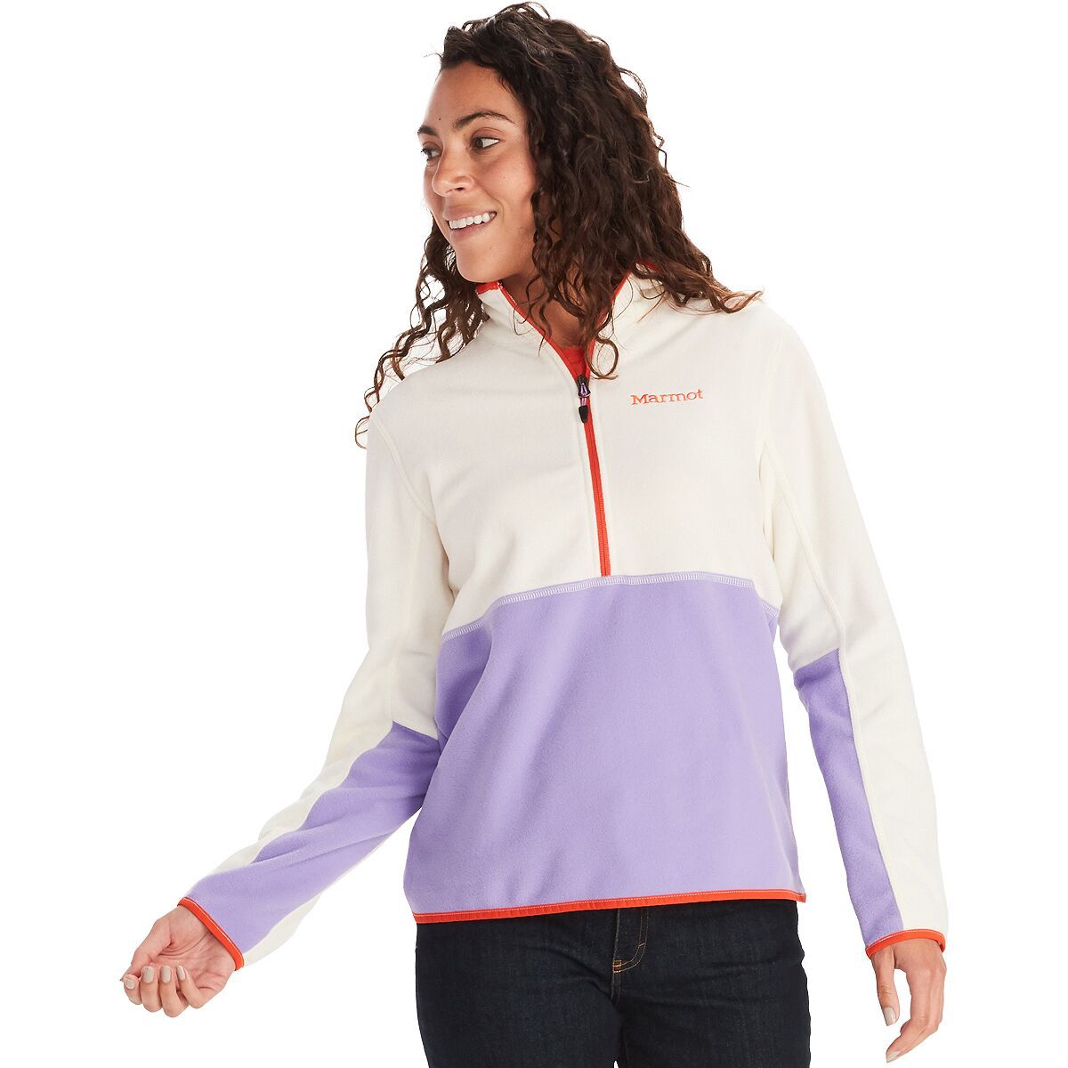 Marmot Rocklin 1/2 Zip - Women's Papyrus/Paisley Purple, M