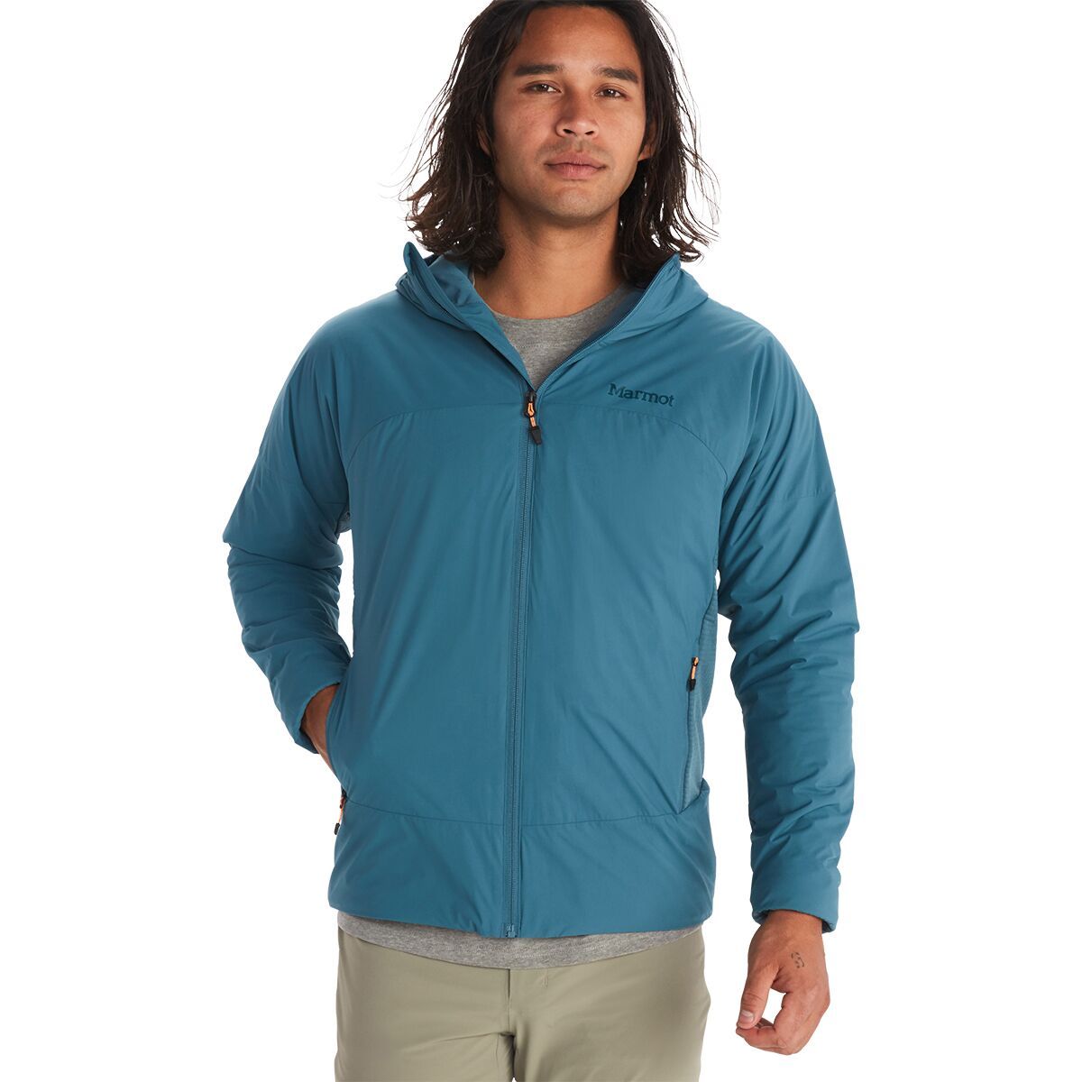 Marmot Novus LT Hybrid Hooded Jacket - Men's Dusty Teal, XXL