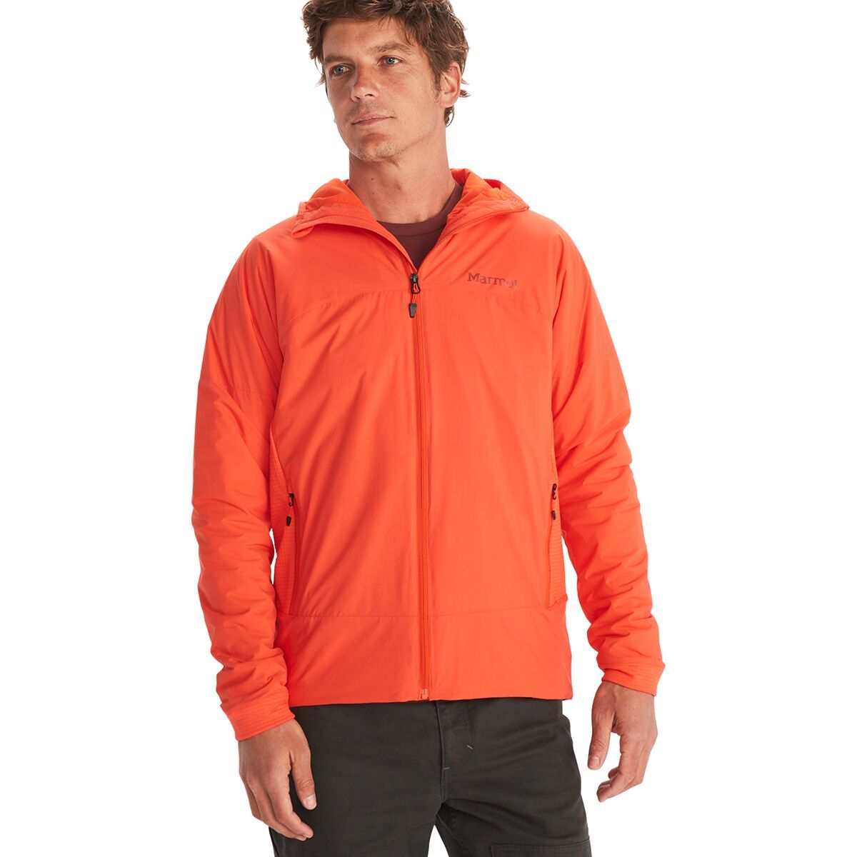 Marmot Novus LT Hybrid Hooded Jacket - Men's Red Sun, XXL