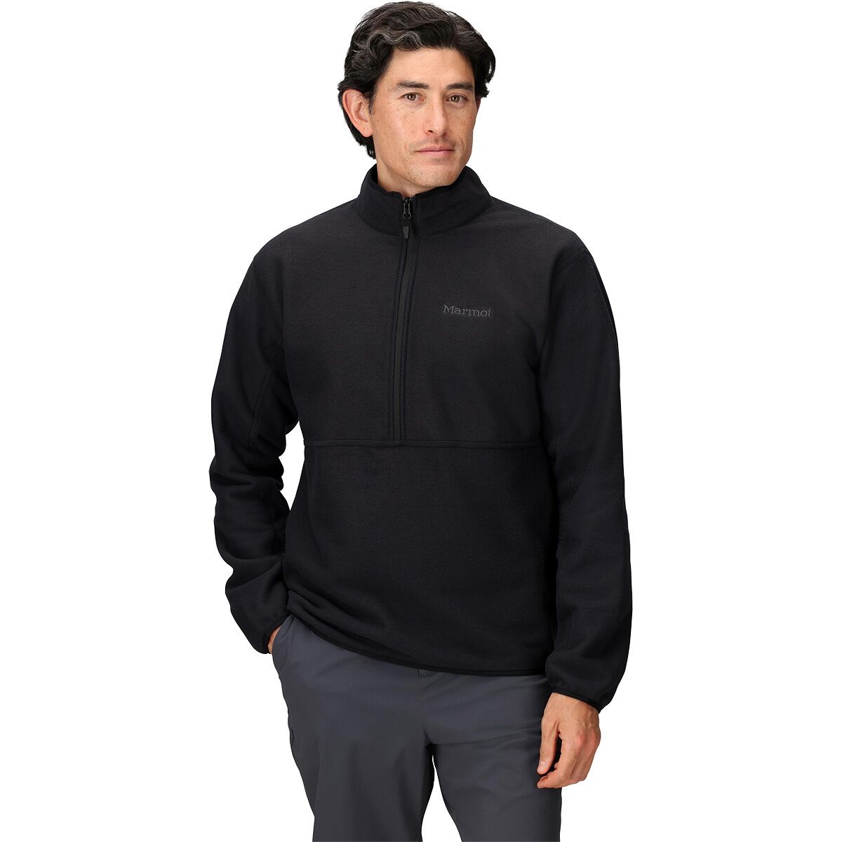 Image of Marmot Rocklin 1/2-Zip Fleece Jacket - Men's Black, L
