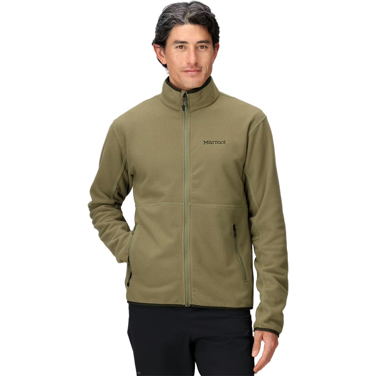 Image of Marmot Rocklin Fleece Jacket - Men's Olive Grove, L