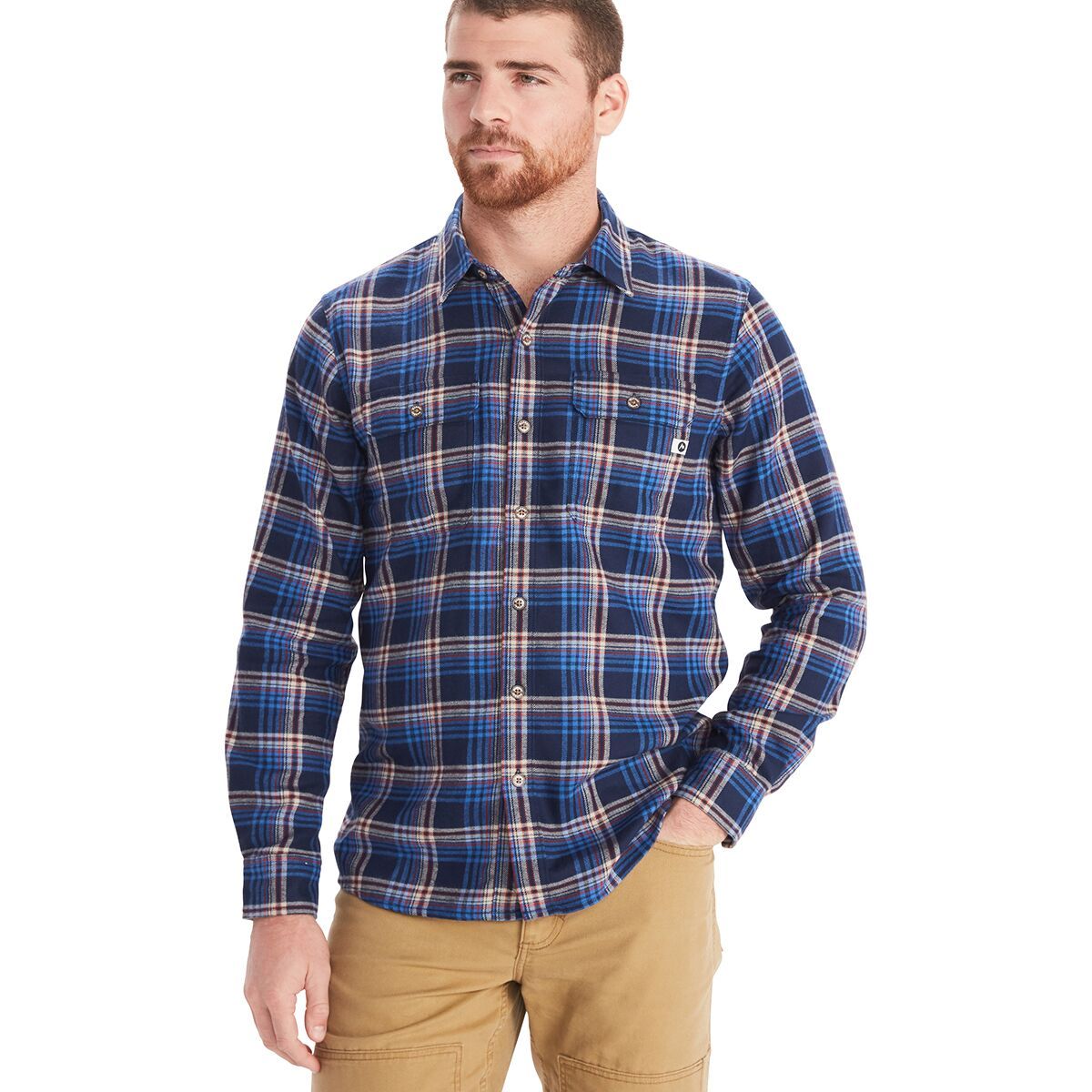 Marmot Bayview Midweight Long-Sleeve Flannel - Men's Arctic Navy, XL