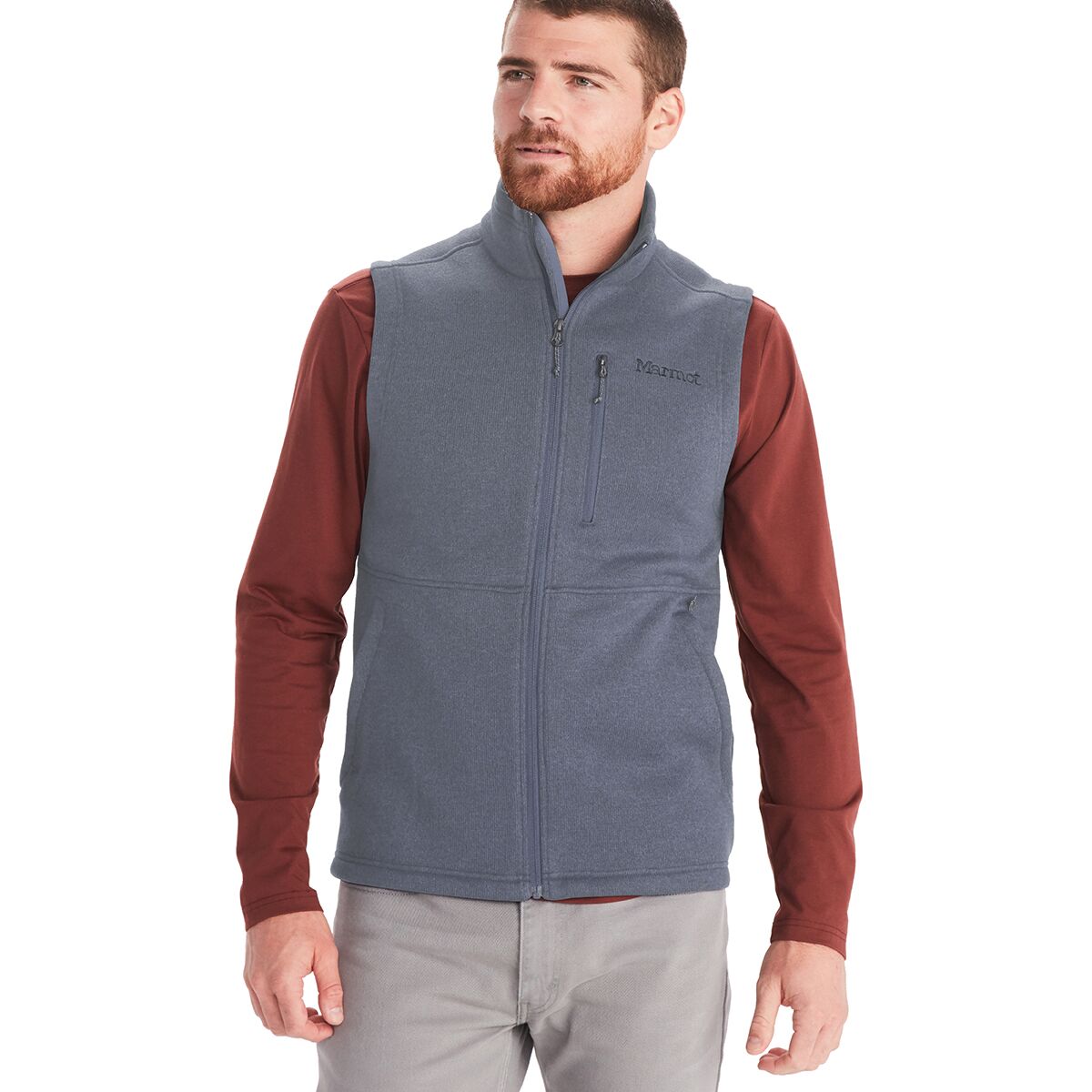Image of Marmot Drop Line Vest - Men's Steel Onyx, S